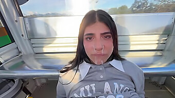 Aroused Latina Enjoys A Cable Car Ride And Gets Massaged To Orgasm